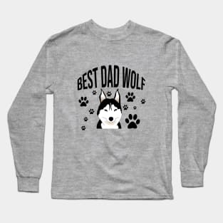 Best dad wolf Long Sleeve T-Shirt